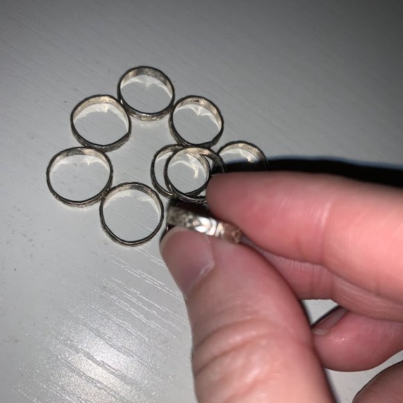 3/4 3mm Sterling Silver Floral Ring - Picture 2 of 14